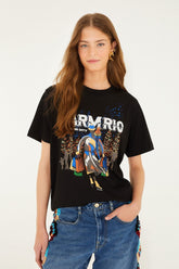 Black Nyc Skating Organic Cotton T-Shirt