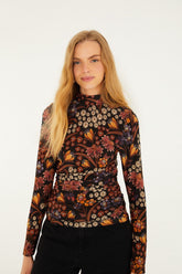 Black Lili Jersey Blouse