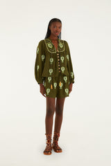 Green Heart Tapestry Embroidered Lenzing� Ecovero� Euroflax� Shorts