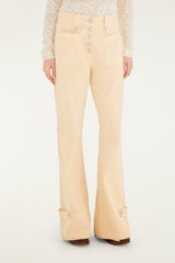 Light Pink Buttoned Flare Pants