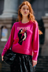 Pink Farm Rio Toucan Knit Sweater