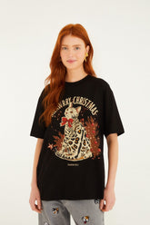 Black Meawrry Christmas Organic Cotton T-Shirt