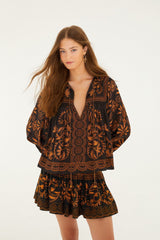 Black Cornely Ainika Lenzing� Ecovero� Viscose Mini Skirt