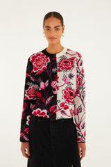 Mixed Winter Garden Knit Cardigan