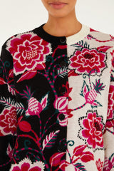 Mixed Winter Garden Knit Cardigan