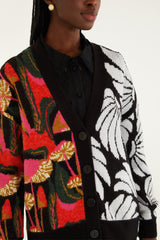 Mix Wild Mushrooms Knit Cardigan