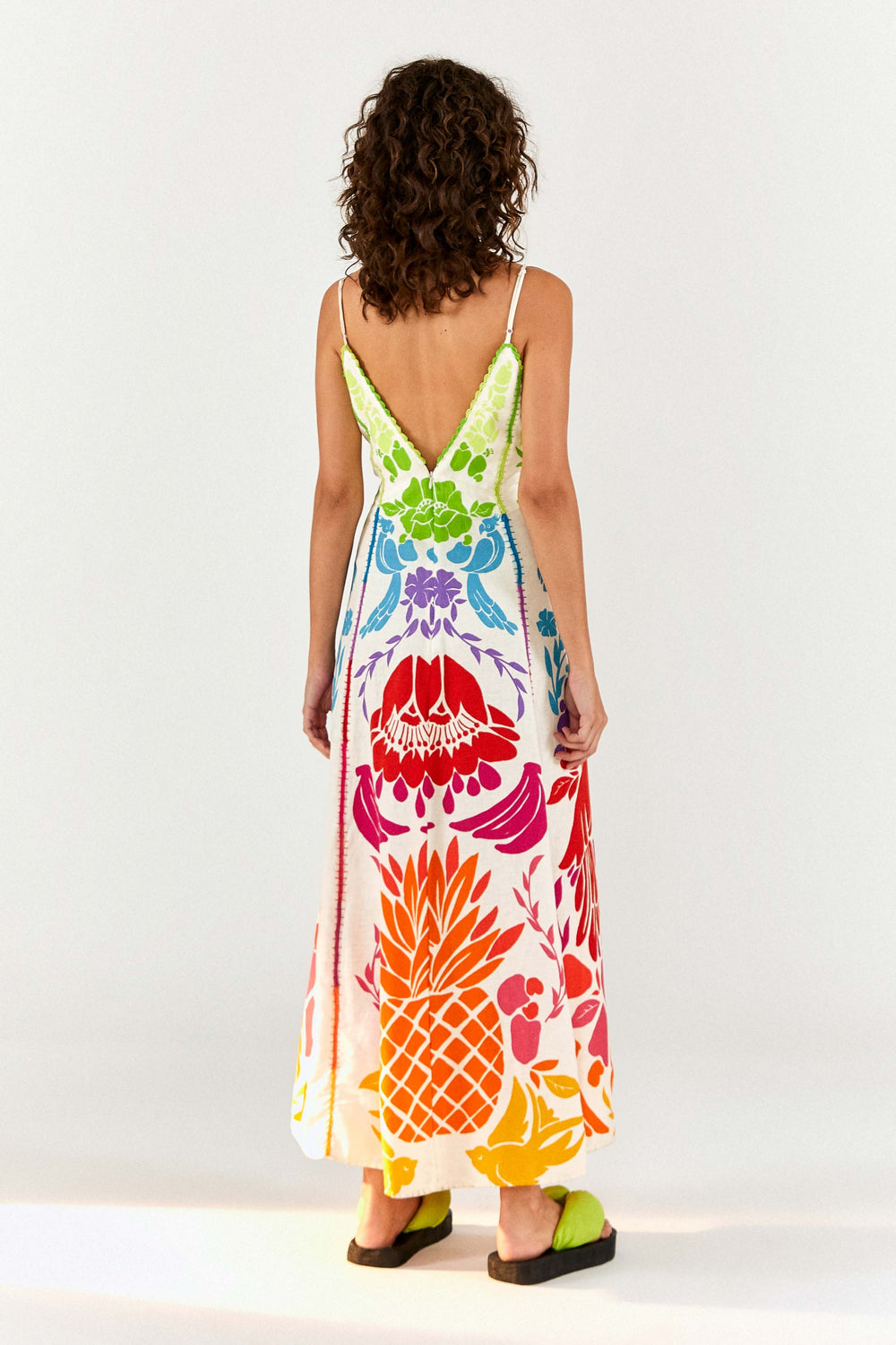 Tropical Graphic Maxi Dress Spaghetti Straps – FARM Rio