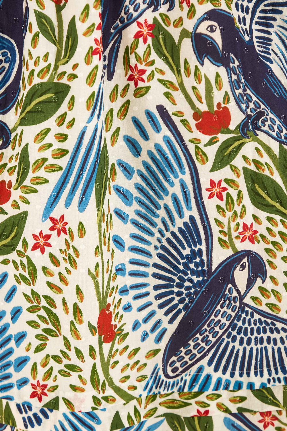 Smocked Maxi Dress Off White Macaw Flight – FARM Rio