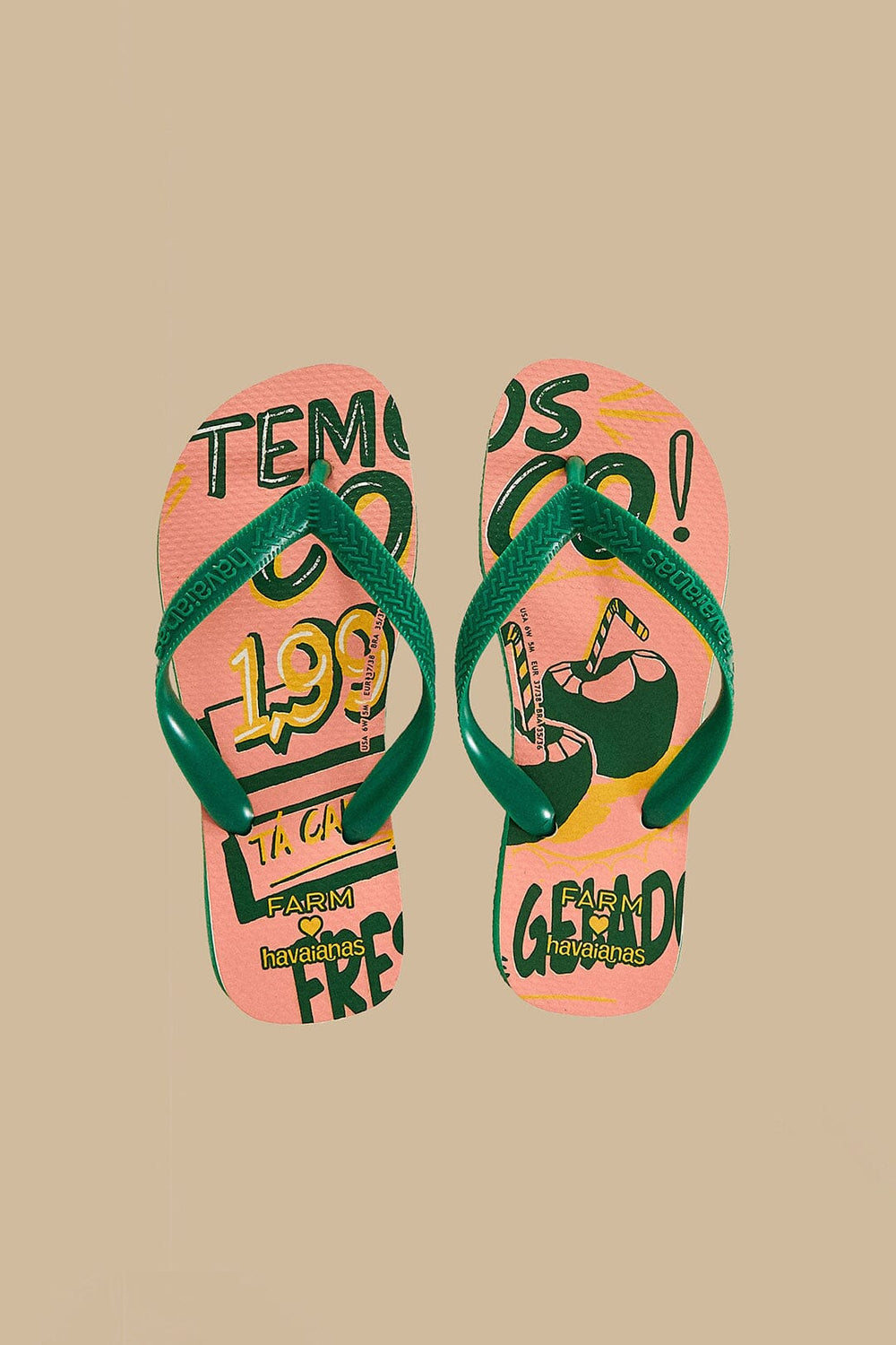Pink Temos Coco Havaianas Sandals – FARM Rio