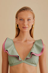 Green Ruffle Bikini Top – FARM Rio