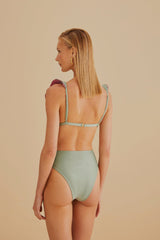 Green Ruffle Bikini Top – FARM Rio