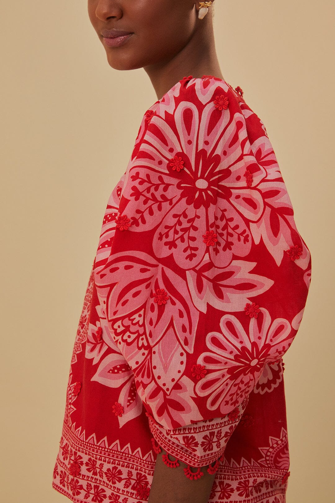 Flora Tapestry Red Blouse – FARM Rio