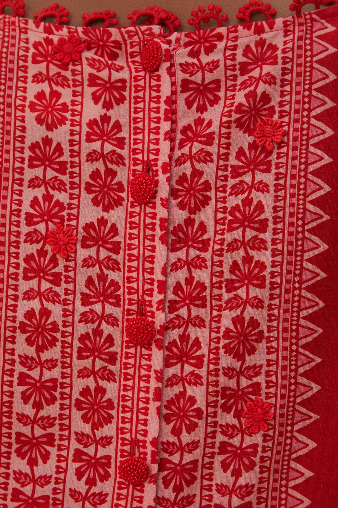 Flora Tapestry Red Blouse – FARM Rio