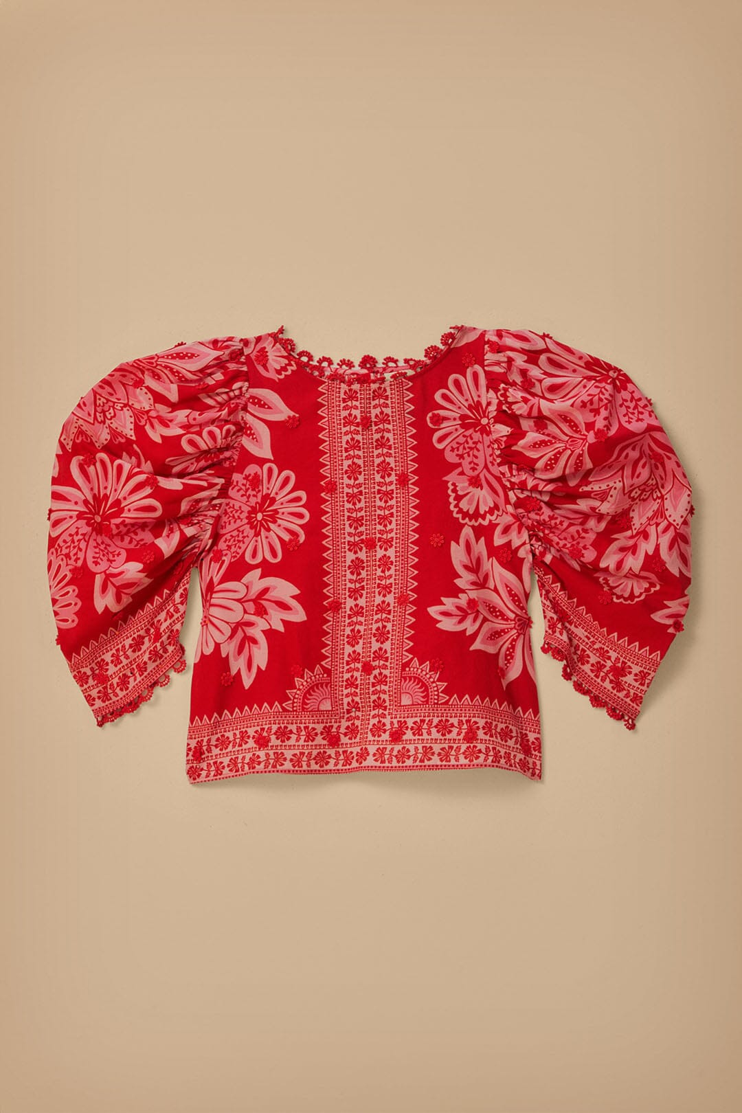 Flora Tapestry Red Blouse – FARM Rio