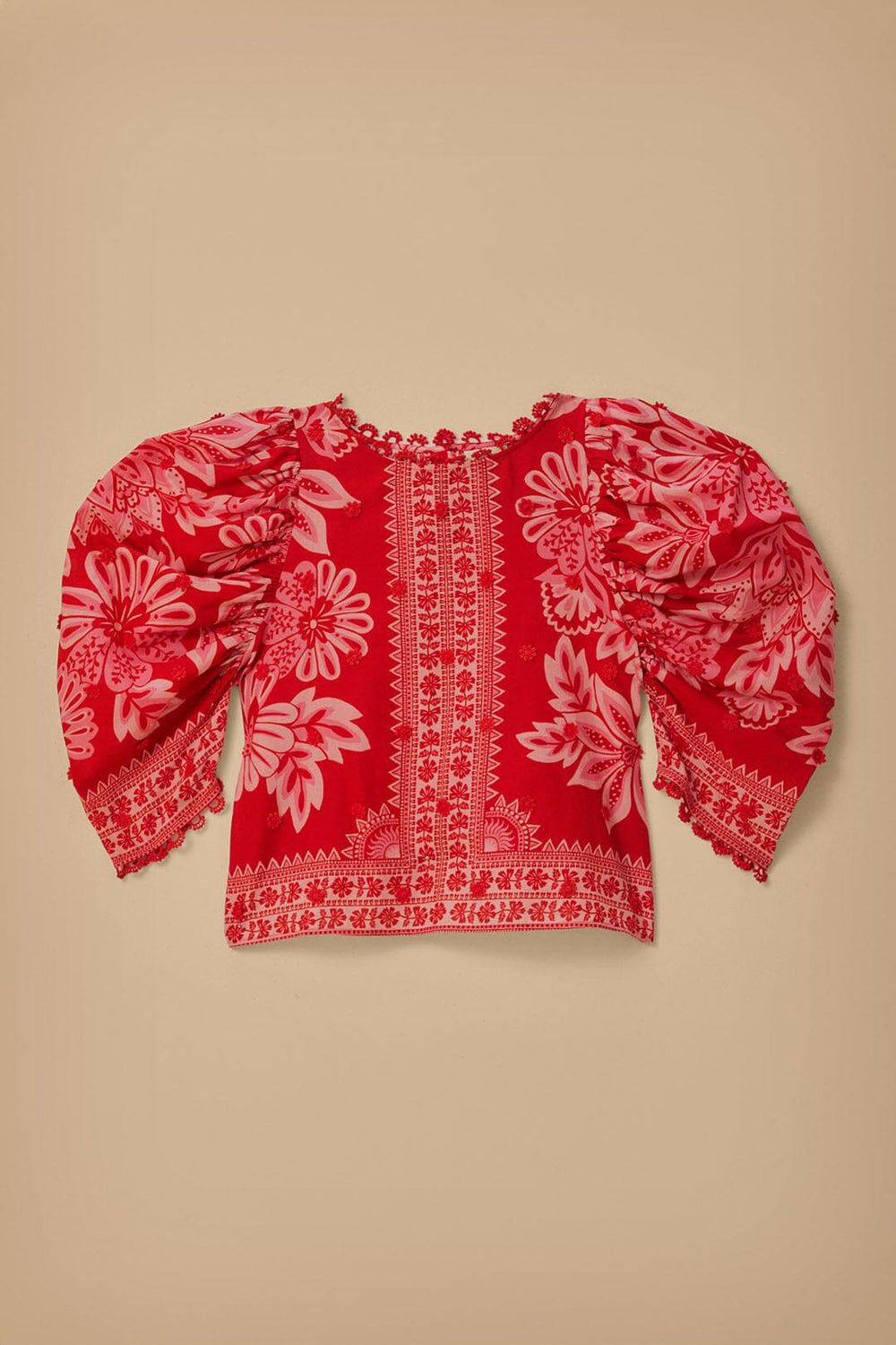 Flora Tapestry Red Blouse – FARM Rio