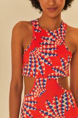 Adidas Farm Psychedelic Wave Red Dress – FARM Rio