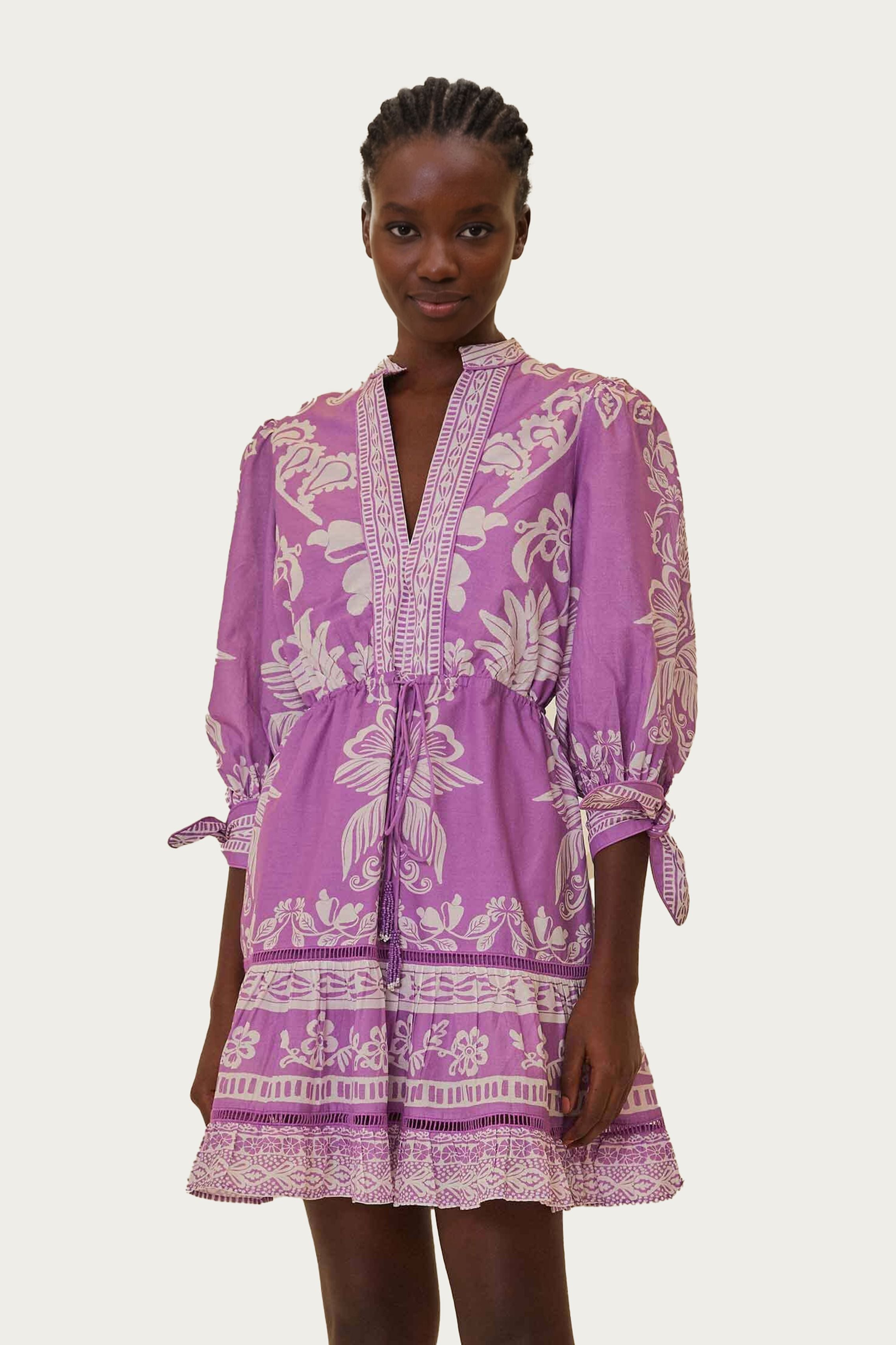 Lilac Sweet Garden Mini Dress – FARM Rio