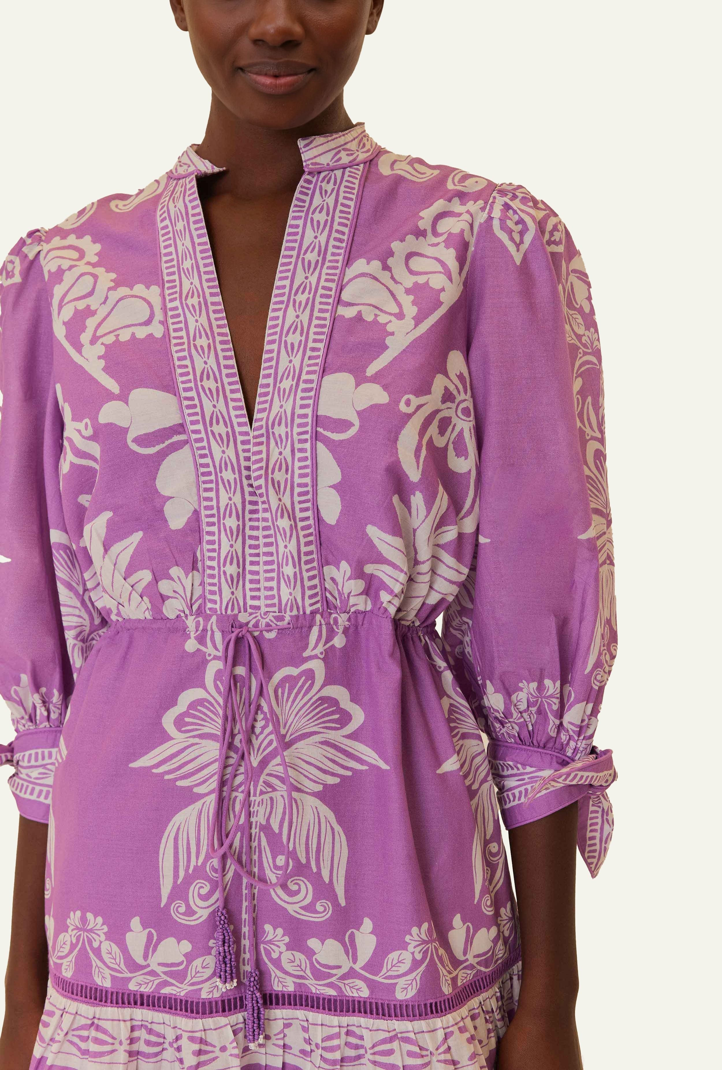 Lilac Sweet Garden Mini Dress – FARM Rio