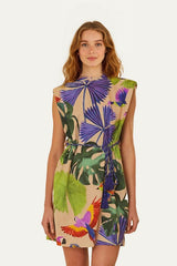 Sand Macaw Jungle Organic Cotton T-Shirt Dress – FARM Rio