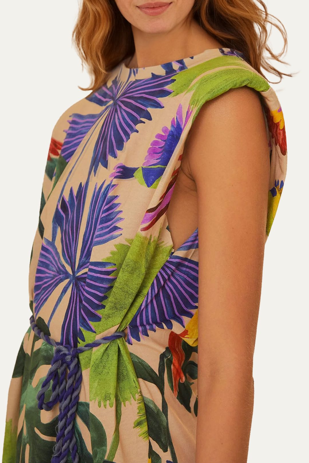 Sand Macaw Jungle Organic Cotton T-Shirt Dress – FARM Rio