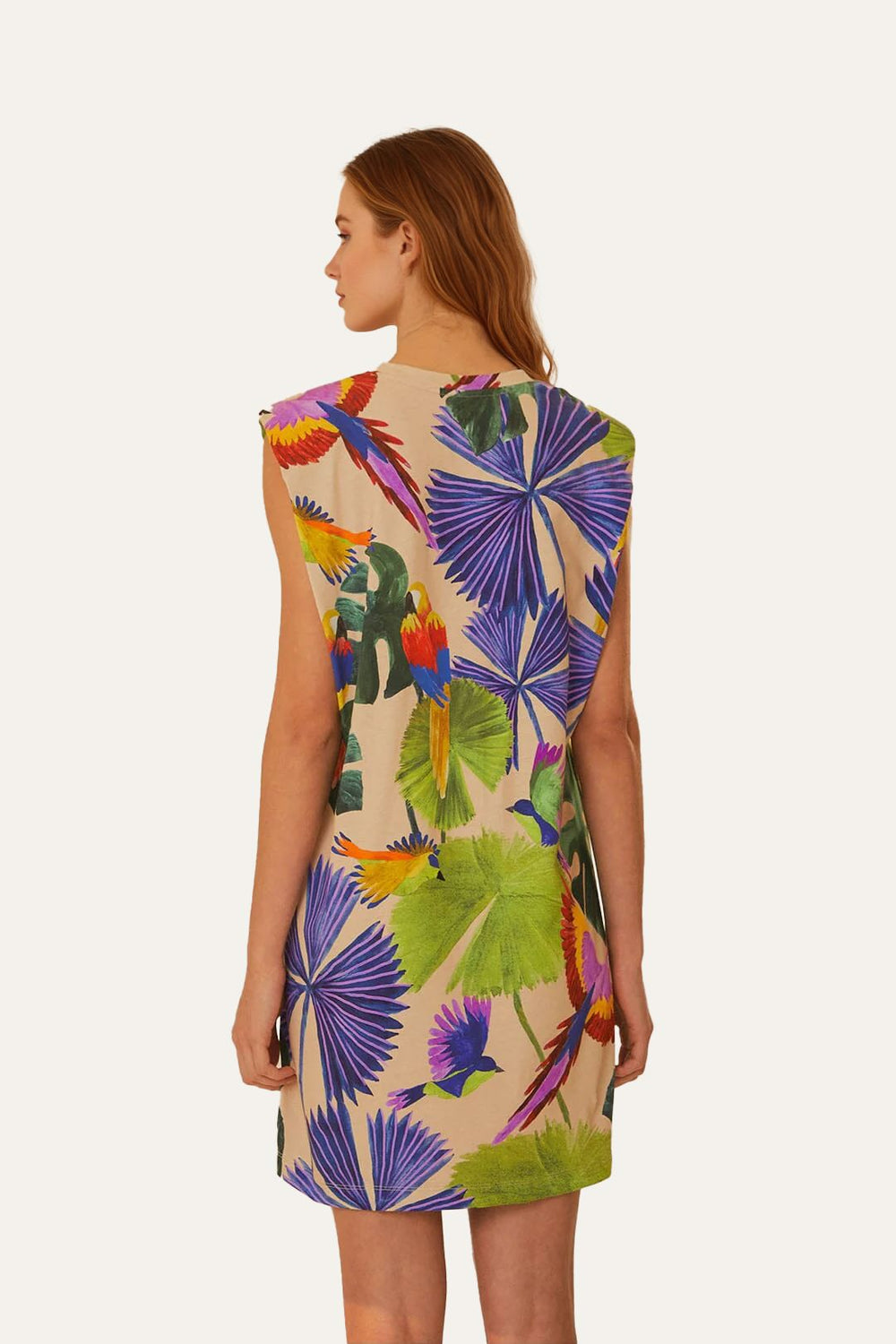 Sand Macaw Jungle Organic Cotton T-Shirt Dress – FARM Rio