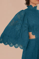 Green Guipire Cut-Out Midi Dress – FARM Rio