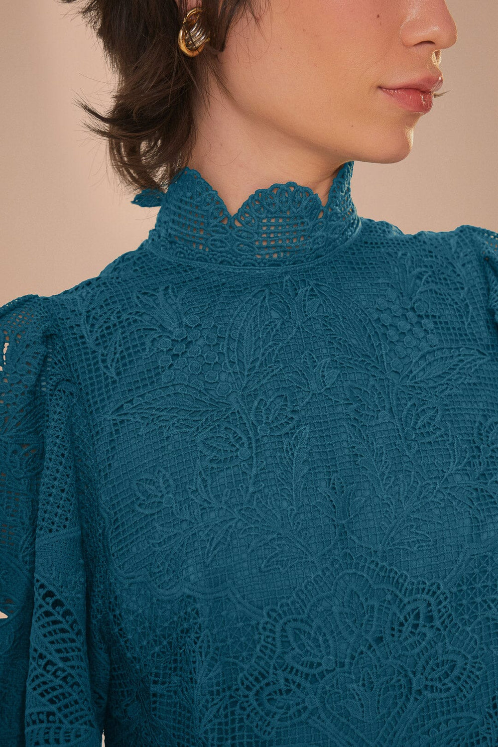 Green Guipire Cut-Out Midi Dress – FARM Rio