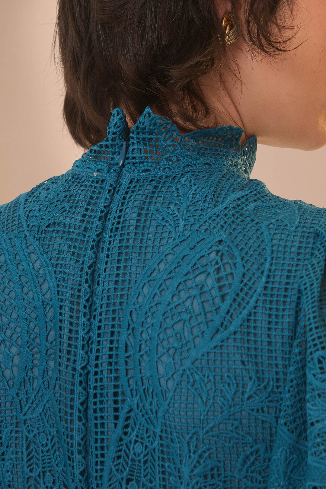 Green Guipire Cut-Out Midi Dress – FARM Rio