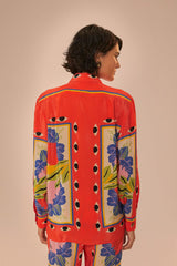 Sand Surreal Scarf Pajama Shirt – FARM Rio