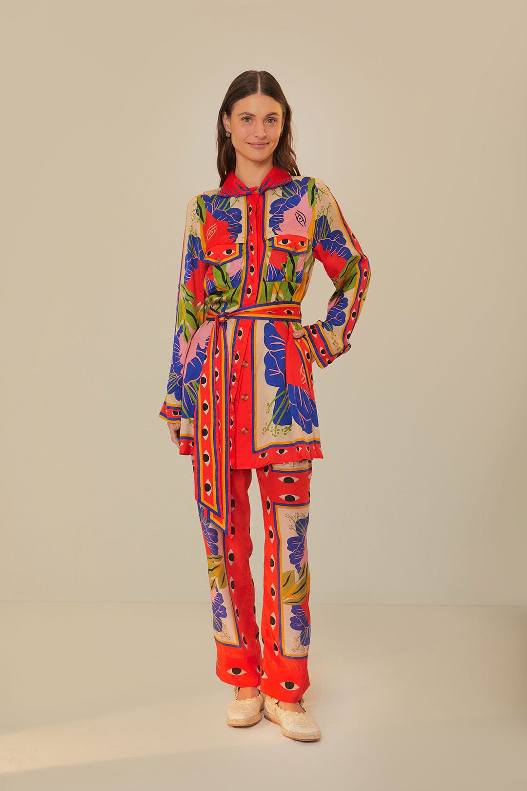 Sand Surreal Scarf Pajama Pants – FARM Rio