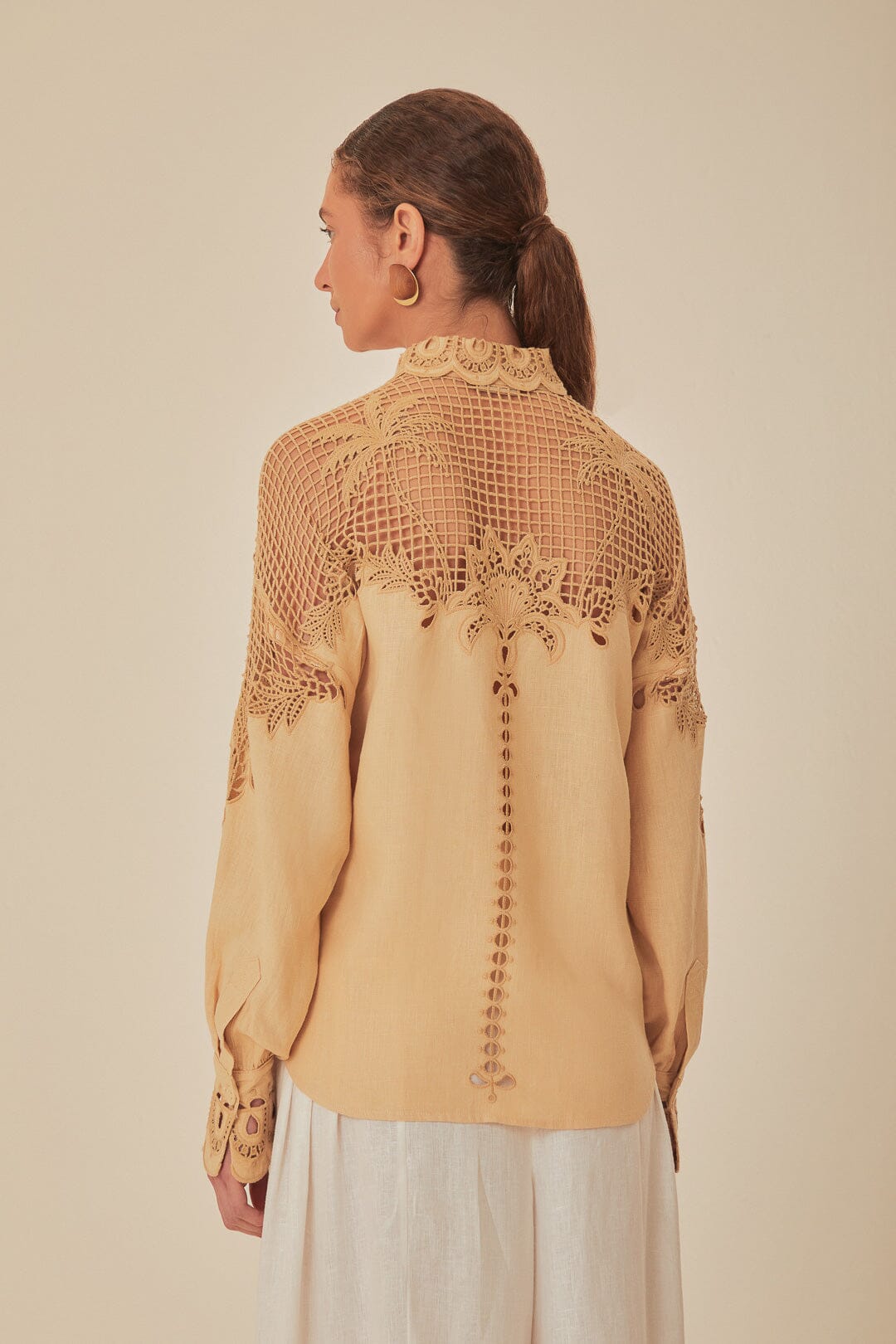 Khaki Palms Richelieu Euroflax™ Premium Linen Shirt – FARM Rio