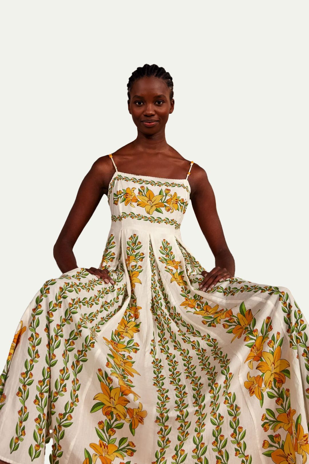 Off-White Tropical Lightness Sleeveless Maxi Dress – FARM Rio