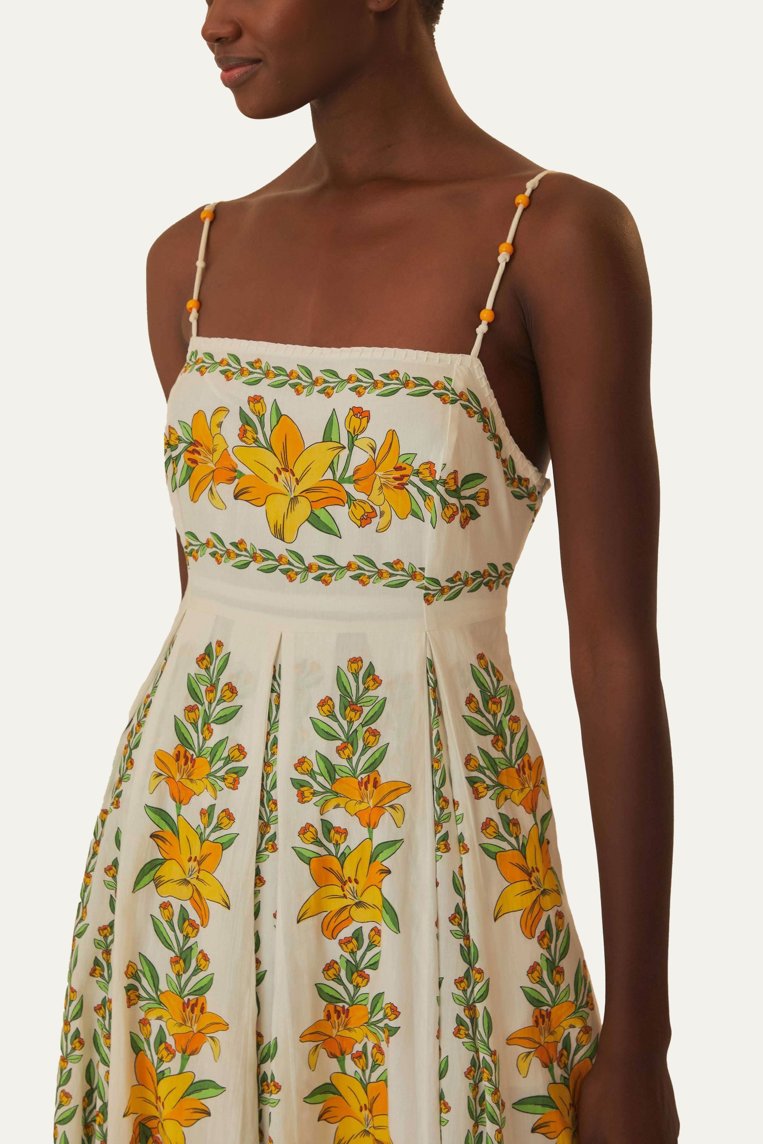 Off-White Tropical Lightness Sleeveless Maxi Dress – FARM Rio