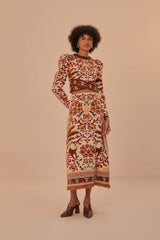 Cream Toucans Scarf Knit Top – FARM Rio