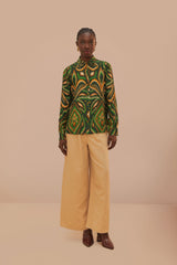 Green Pineapple Ikat LENZING™ ECOVERO™ Viscose Shirt – FARM Rio