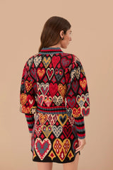 Black Hearts Ikat Knit Sweater – FARM Rio