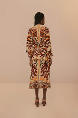 Cream Toucans Scarf Maxi Dress – FARM Rio