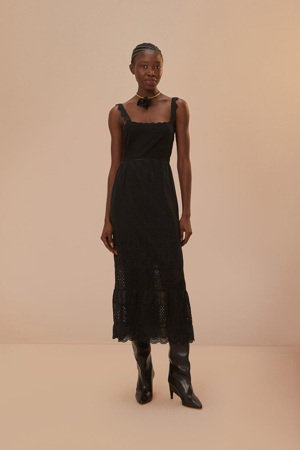 Black Lace Crochet Dress – FARM Rio