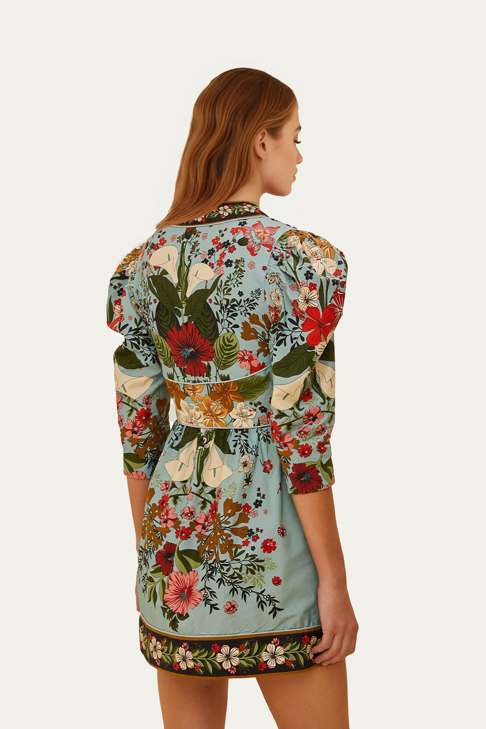 Blue Beauty Bouquet Mini Dress – FARM Rio