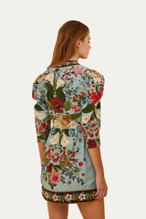 Blue Beauty Bouquet Mini Dress – FARM Rio