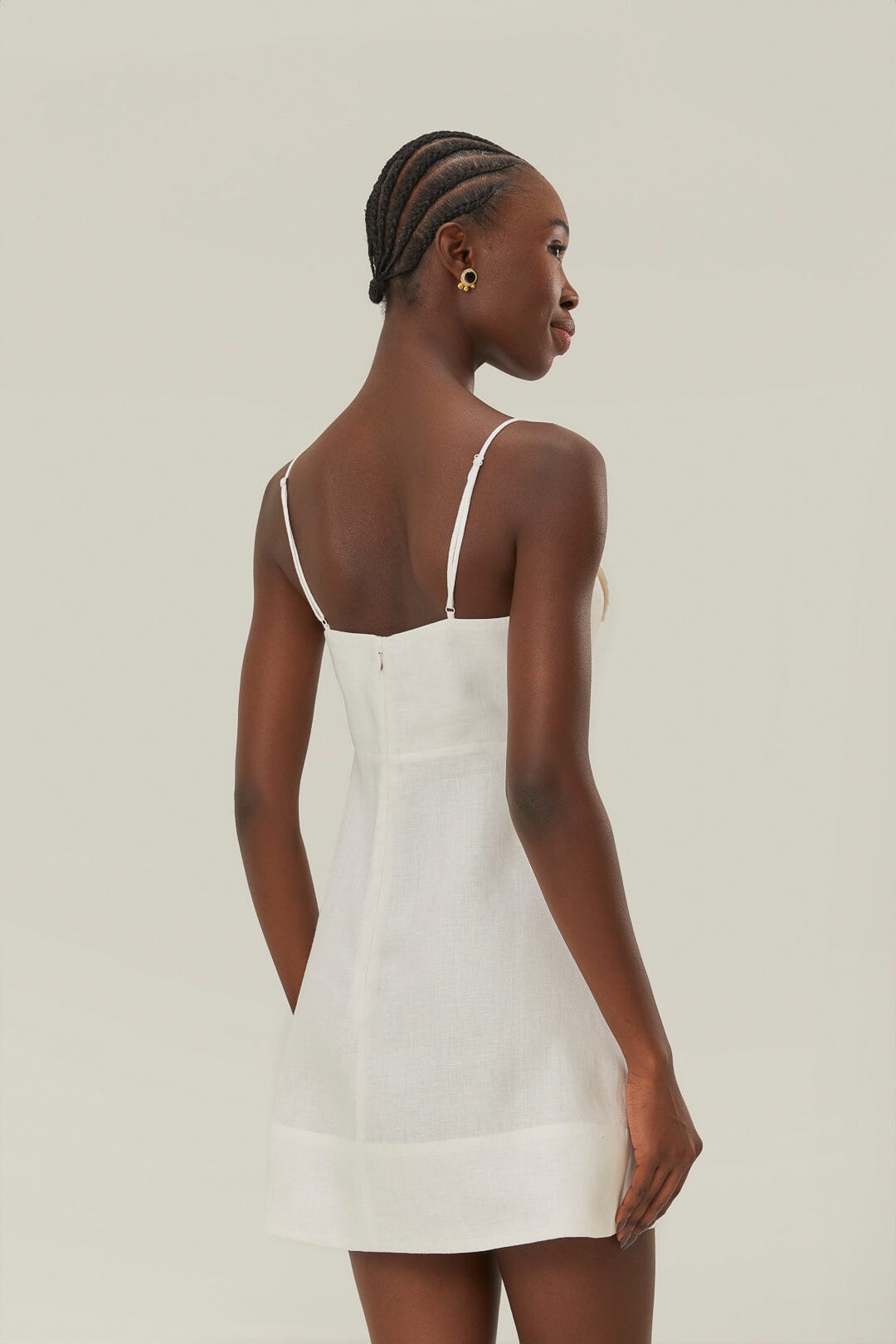 White 3D Flower Bodice Mini Dress – FARM Rio