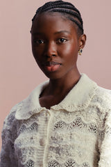 Mixed Stitches Off-White Knit Cardigan – FARM Rio