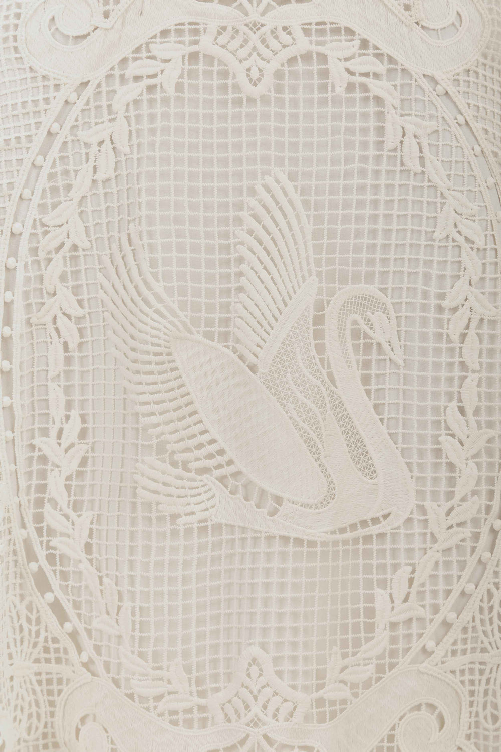 Off-White Swan Lake Guipure Midi Skirt – FARM Rio