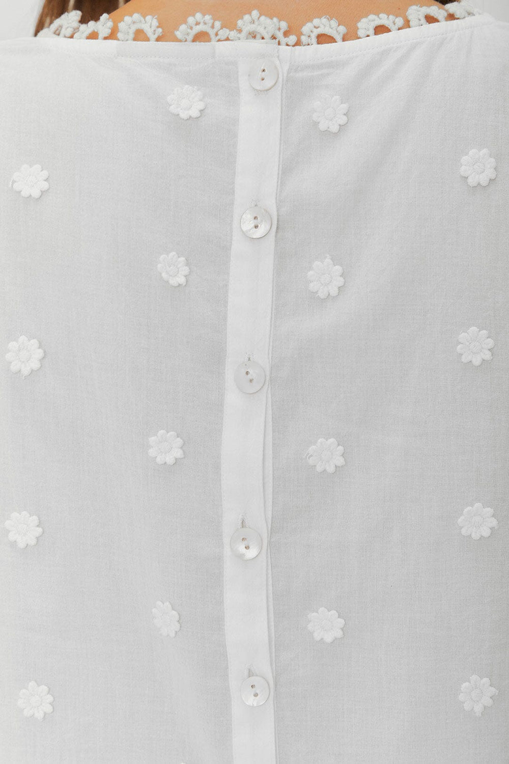 Off-White 3D Flowers Blouse – FARM Rio