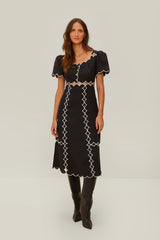 Black Short Sleeve LENZING™ ECOVERO™ Euroflax™ Maxi Dress – FARM Rio