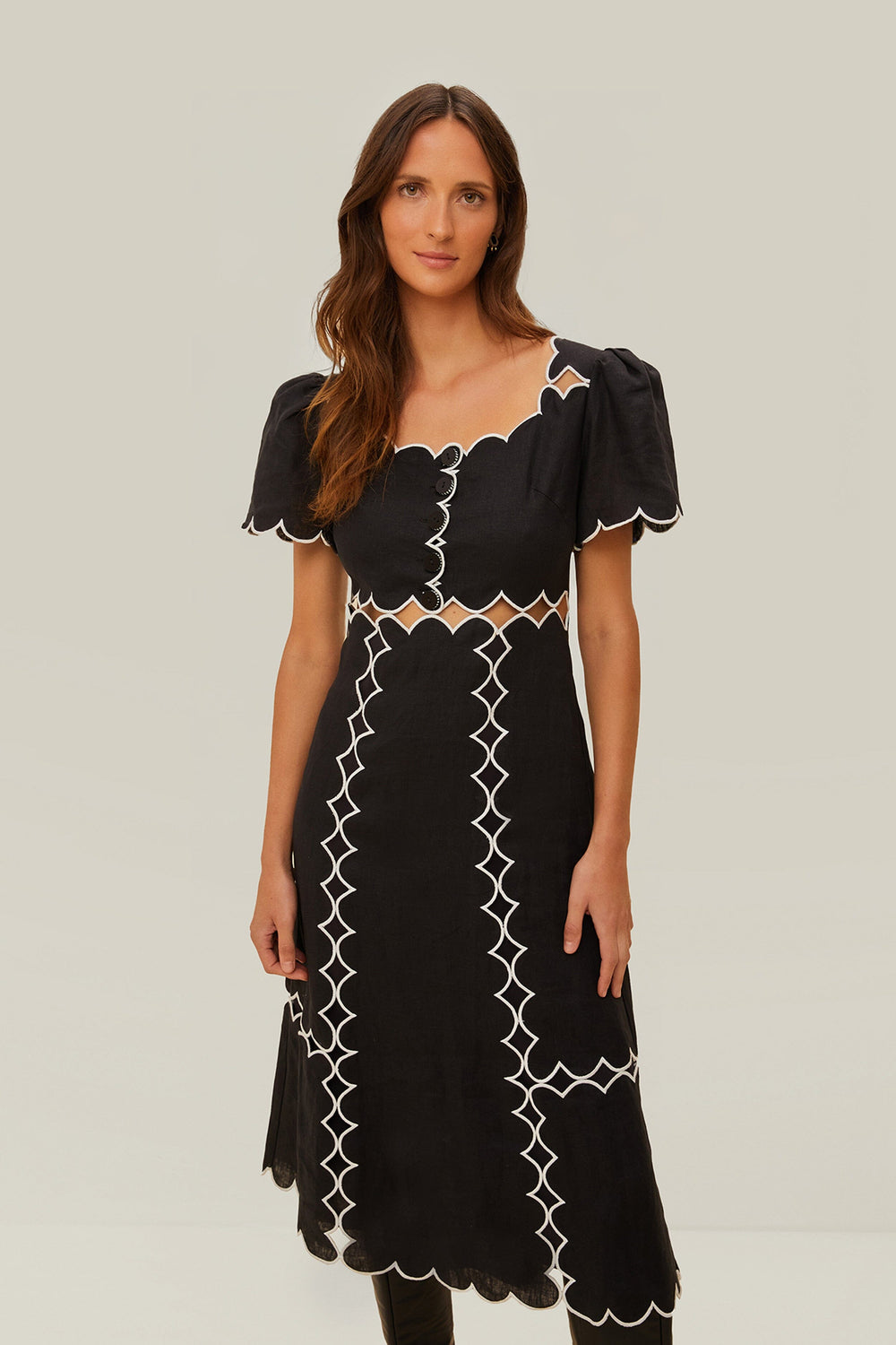 Black Short Sleeve LENZING™ ECOVERO™ Euroflax™ Maxi Dress – FARM Rio