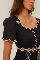 Black Short Sleeve LENZING™ ECOVERO™ Euroflax™ Maxi Dress – FARM Rio