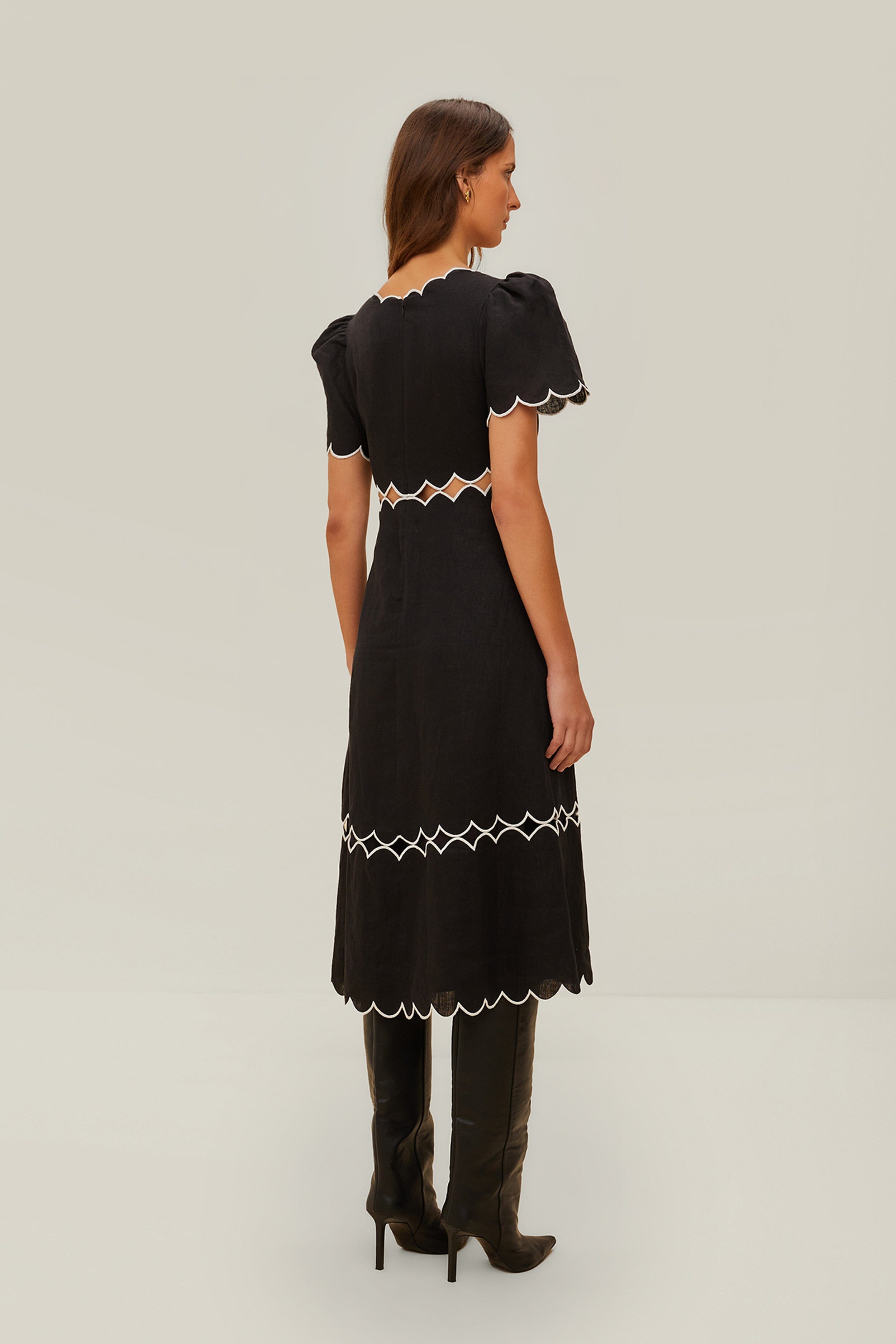 Black Short Sleeve LENZING™ ECOVERO™ Euroflax™ Maxi Dress – FARM Rio