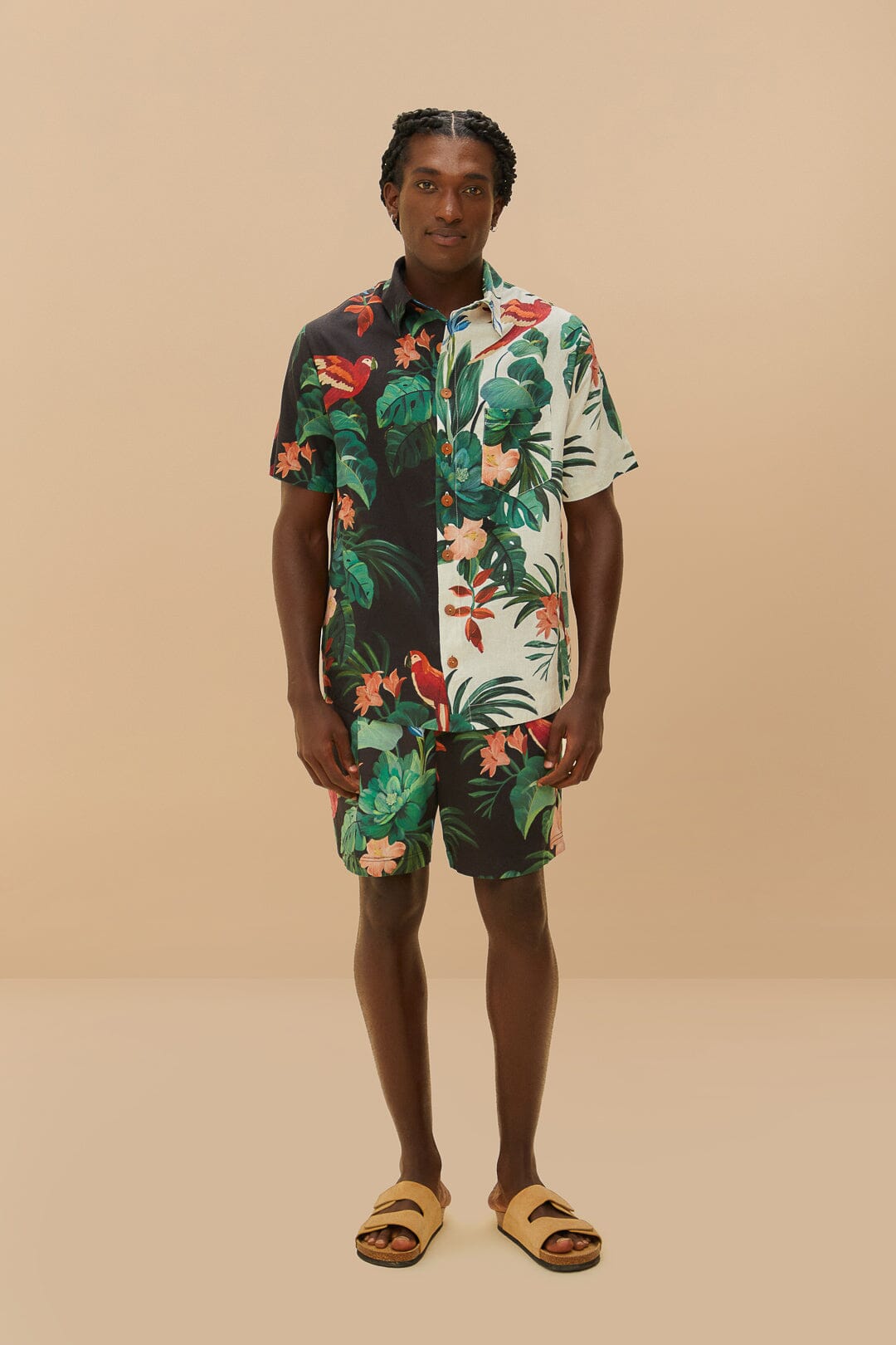 Mixed Midnight Macaw Fiesta LENZING™ ECOVERO™ Euroflax™ Shirt – FARM Rio