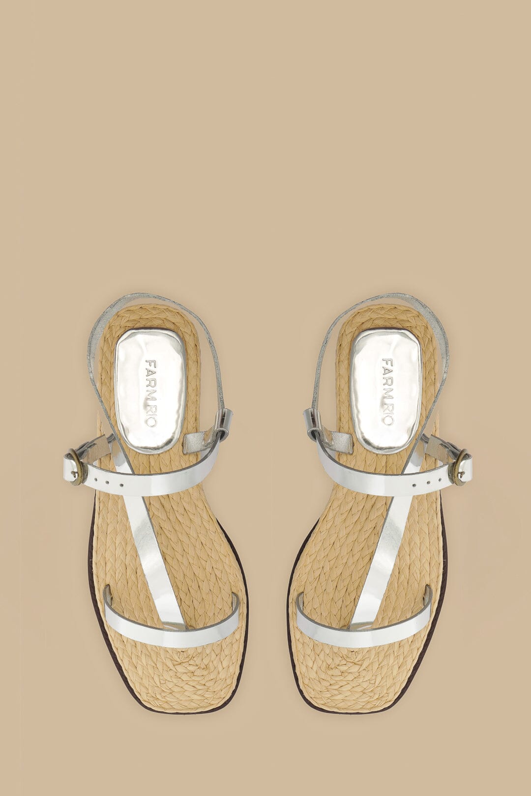 Silver Cross Strap Sandal – FARM Rio